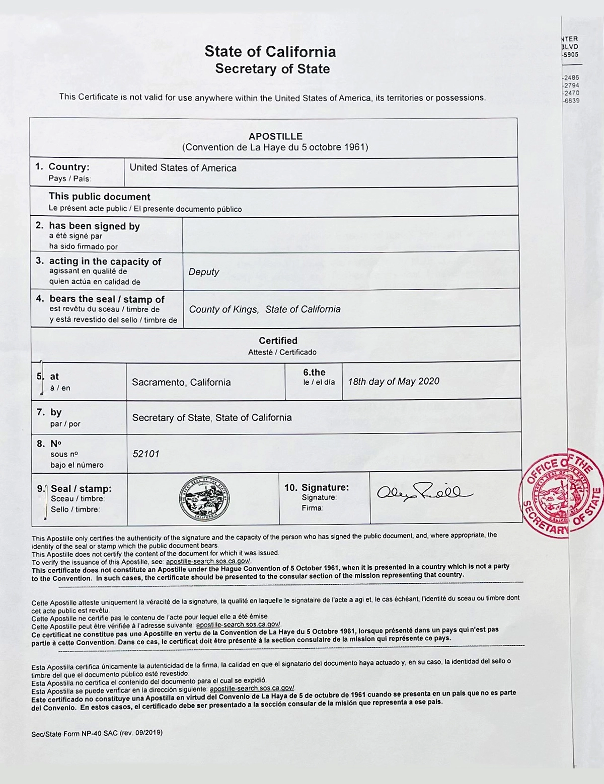 Apostille (Beglaubigung)