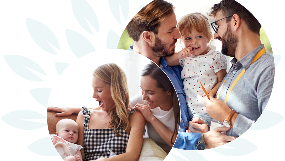 Gleichgeschlechtliches Paar mit Baby